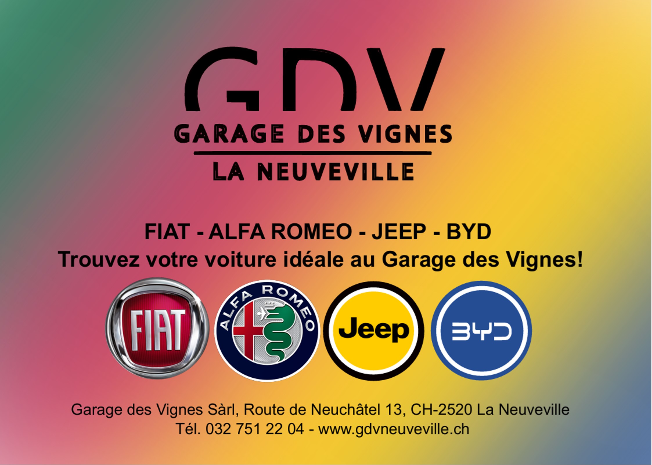 Logo GDV Neuveville - Garage des Vignes Sàrl